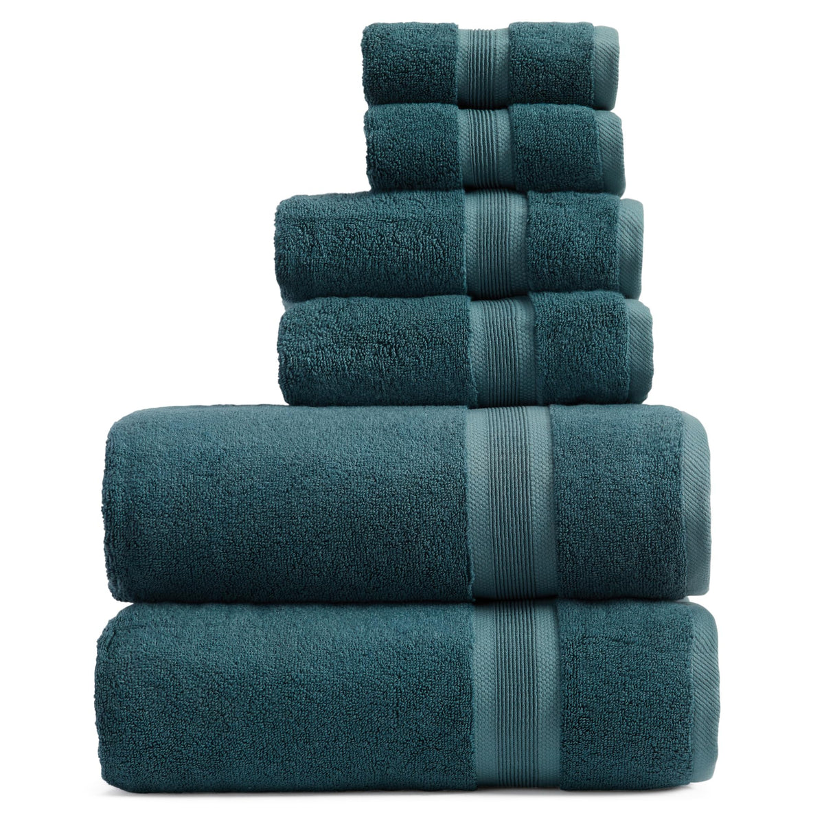 Springtree Home Luxury Bamboo Rayon Plush Bath Towel Set | 4-Pack | White
