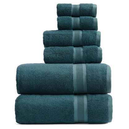Springtree Home Luxury Bamboo Rayon Plush Bath Towel Set | 4-Pack | White