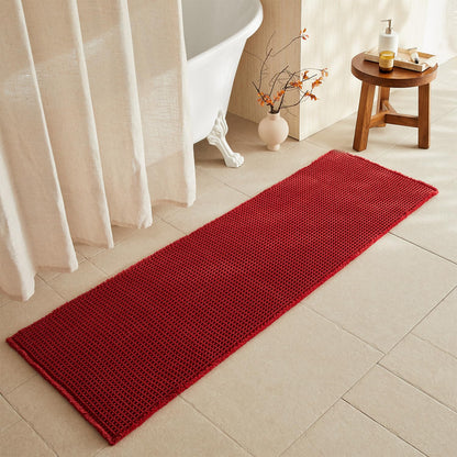 TYUU Waffle Bath Mat, Boho Bathroom Rugs Non Slip Washable, 30x20 Khaki