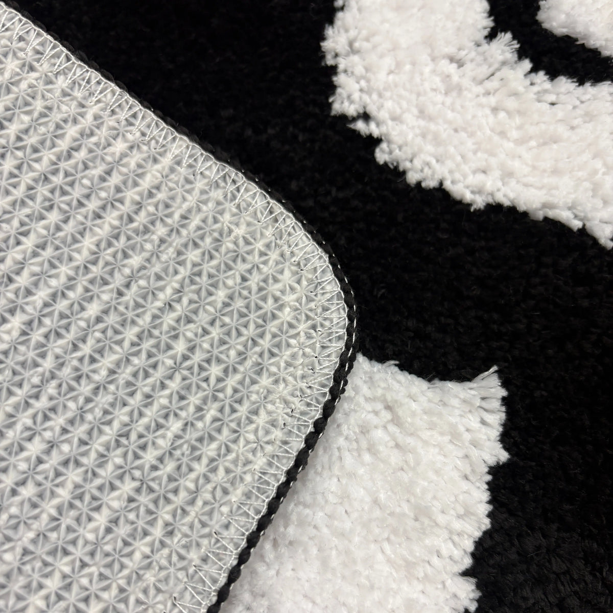 Black and White Microfiber Bath Mat - Home Supplies Floor Liners Bath Mats, Modern Non-Slip, Water Absorbent, Super Soft, Machine Washable, Low Effort, "GET NAKED" Text Print for Vanity Bathroom Decor (From Bathroom to Living Room), Soft Absorbent Mats, S