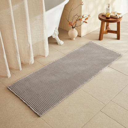 TYUU Waffle Bath Mat, Boho Bathroom Rugs Non Slip Washable, 30x20 Khaki