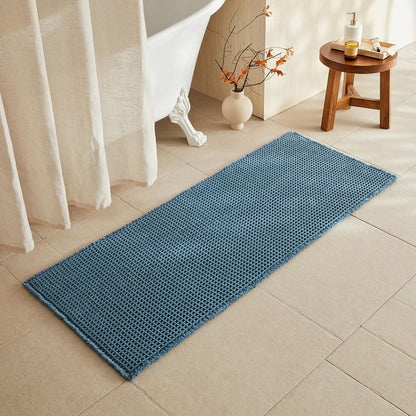 TYUU Waffle Bath Mat, Boho Bathroom Rugs Non Slip Washable, 30x20 Khaki