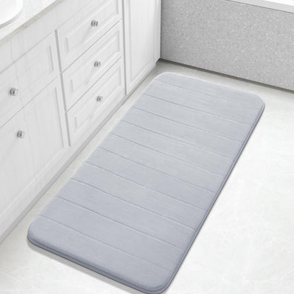 Yimobra Memory Foam Bath Mat, Super Soft & Absorbent Bathroom Rug, Grey