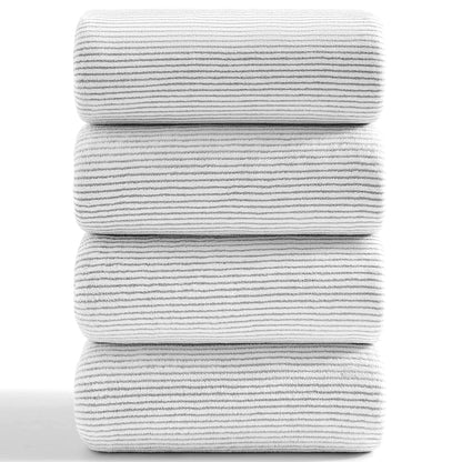 4 Piece Bath Towel Set 35"x70"Oversized Bath Towel for Bathroom Ultra Soft Fluffy Extra Large Bath Sheet Luxury Premium Bathroom Towel Highly Absorbent Quick Dry Shower Towel for Hotel Spa,Black White