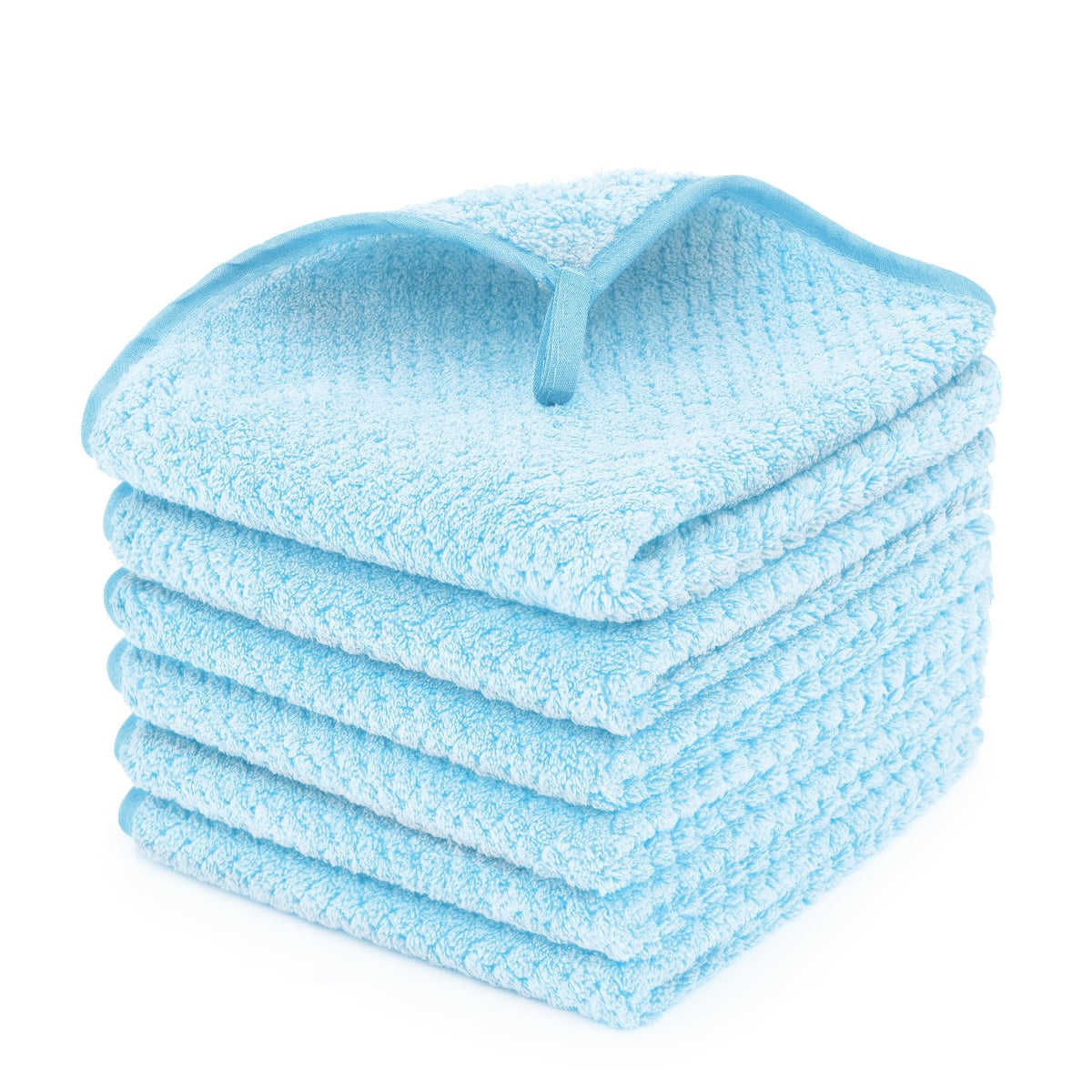 MaopaoBeauty 2 Pack Bath Towel Set 35" x 70", Extra Large Waffle Bath Towel Set, Microfiber Super Soft Highly Absorbent, Sturdy Quick Drying Towels for Bathroom, Gym, Sports, Yoga (2PCS Light Blue)