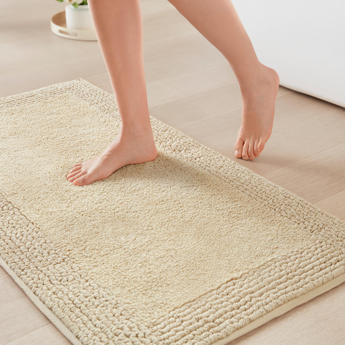 Madison Park Splendor Reversible 100% Cotton Bath Rug, 20 x 30, White