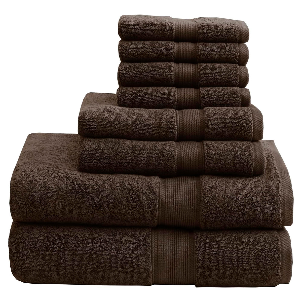 Madison Park 800GSM 100% Cotton Bathroom Bath Towel Set of 8, Natural