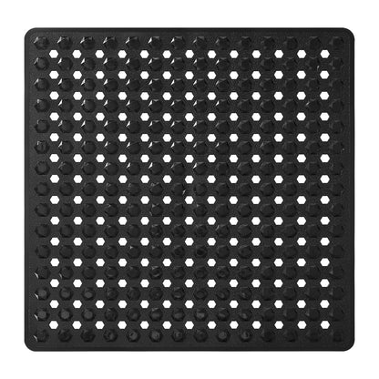 Yimobra Bathtub Mat Non Slip, 34.5"X15.5" Long Shower Mat for Inside Shower, Machine Washable Bath Mat with Drain Holes & Strong Suction Cups, Soft on Feet, Bathroom Essentials, Black