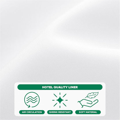 Fabric Shower Curtain Liner 72x72 Inch-White Standard Size Shower Liners