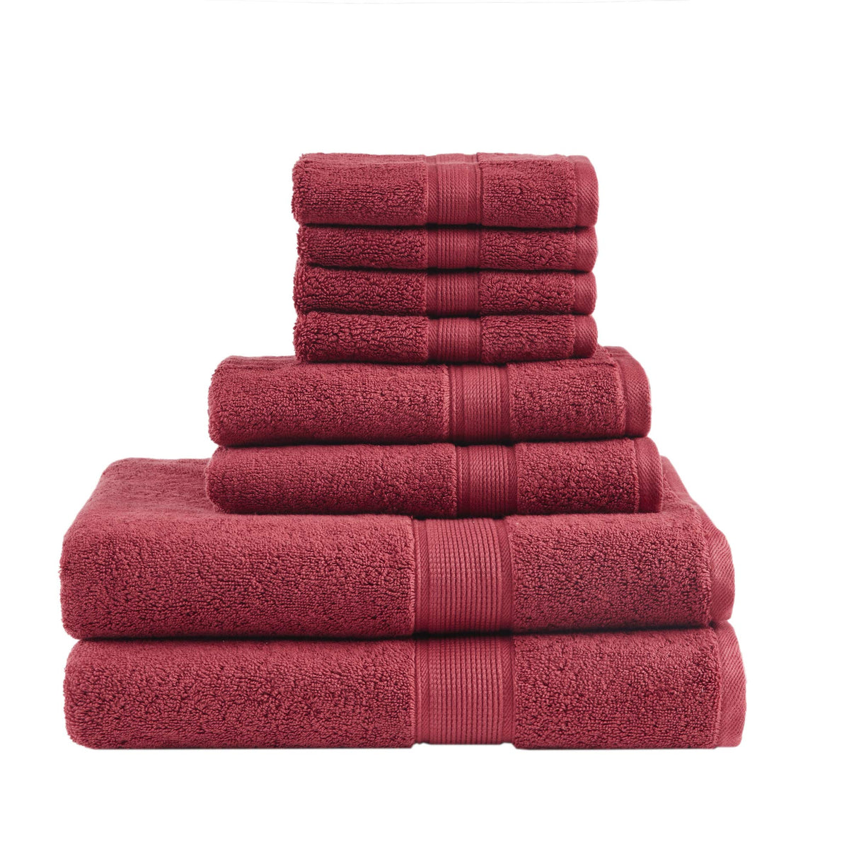 Madison Park 800GSM 100% Cotton Bathroom Bath Towel Set of 8, Natural