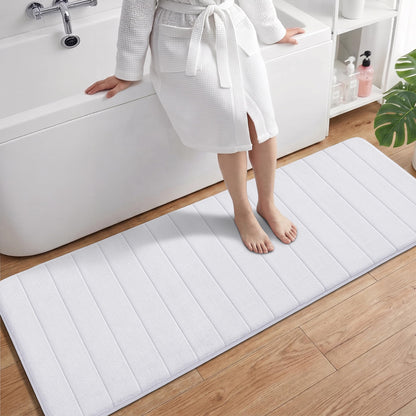 Yimobra Memory Foam Bath Mat, Super Soft & Absorbent Bathroom Rug, Grey