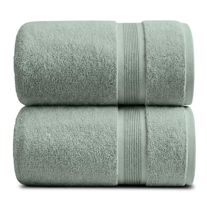 Springtree Home Luxury Bamboo Rayon Plush Bath Towel Set | 4-Pack | White
