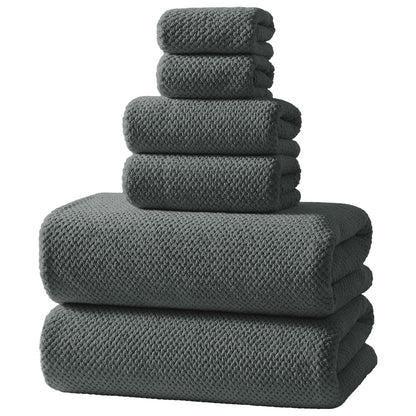 REDKISS 4 Pack Premium Bath Towels, Plush Coral Fleece Towels for Bathroom, Extra Large Bath Towels Set of 4 (35 x 70 in), Super Soft Highly Absorbent Shower Towels for Spa, Gym, Travel, Dark Gray