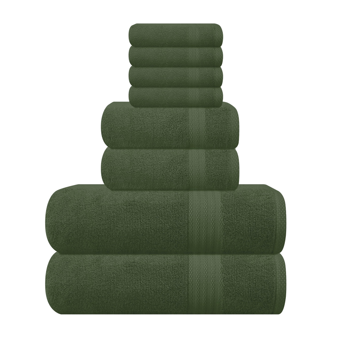 GLAMBURG Ultra Soft 8-Piece Towel Set - 100% Pure Ringspun Cotton, Contains 2 Oversized Bath Towels 27x54, 2 Hand Towels 16x28, 4 Wash Cloths 13x13 - Ideal for Everyday use, Hotel & Spa - Pink
