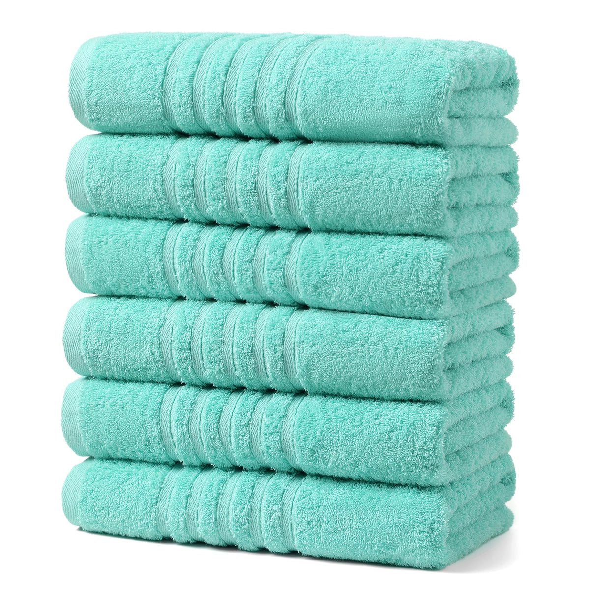 Aibaser Viscose from Bamboo and Cotton Bath Towels Set of 6-27x54 Inch Ultra Soft, Highly Absorbent Large Shower Towels for Bathroom, Spa & Gym