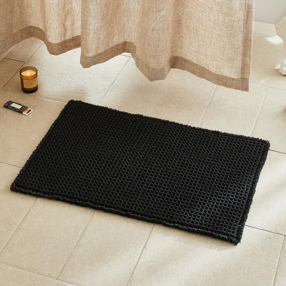 TYUU Waffle Bath Mat, Boho Bathroom Rugs Non Slip Washable, 30x20 Khaki