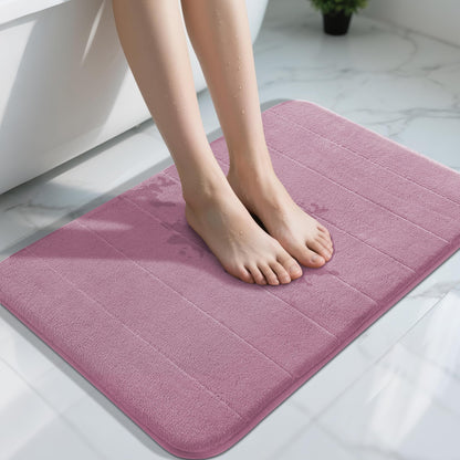 Yimobra Memory Foam Bath Mat, Super Soft & Absorbent Bathroom Rug, Grey