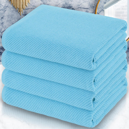 VOOVA & MOVAS 6PC Towel Set, 100% Cotton, Aqua Teal