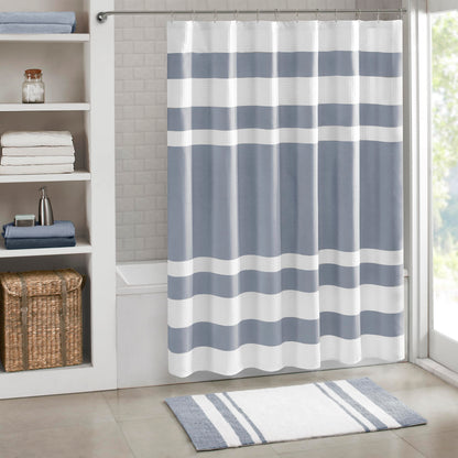 Madison Park Spa Waffle Shower Curtain for Bathroom, 72 x 72, Grey
