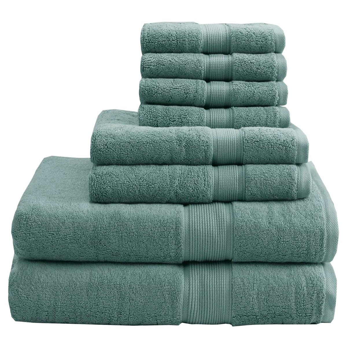 Madison Park 800GSM 100% Cotton Bathroom Bath Towel Set of 8, Natural