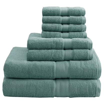 Madison Park 800GSM 100% Cotton Bathroom Bath Towel Set of 8, Natural