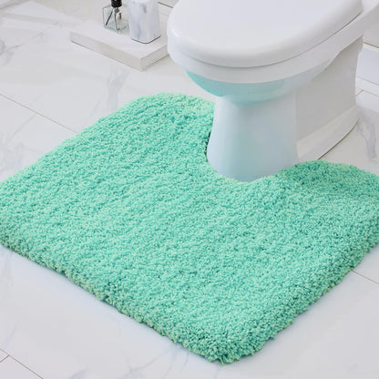 Disolla White Bathroom Rugs 17x24, Microfiber Non-Slip Plush Small Bath Mat