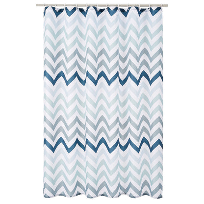 Amazon Basics Bathroom Shower Curtain, Water Repellent Fabric with Weighted Hem, Grommets & Hooks, Machine Washable, 72"x72", White