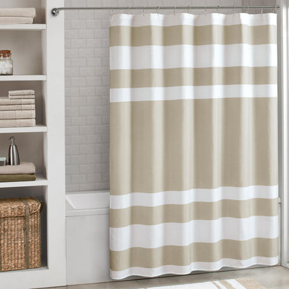 Madison Park Spa Waffle Shower Curtain for Bathroom, 72 x 72, Grey
