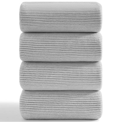 4 Piece Bath Towel Set 35"x70"Oversized Bath Towel for Bathroom Ultra Soft Fluffy Extra Large Bath Sheet Luxury Premium Bathroom Towel Highly Absorbent Quick Dry Shower Towel for Hotel Spa,Black White