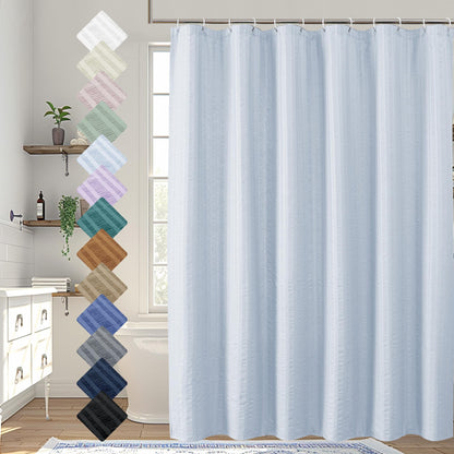 Aiyufeng Moga Sage Green Shower Curtain - 3D Embossed Textured Shower Curtains for Bathroom, Luxury Polyester Cloth Bath Curtain, 72Wx72H, Green