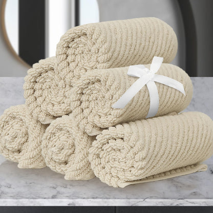 VOOVA & MOVAS 6PC Towel Set, 100% Cotton, Aqua Teal