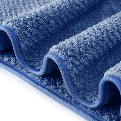 MaopaoBeauty 2 Pack Bath Towel Set 35" x 70", Extra Large Waffle Bath Towel Set, Microfiber Super Soft Highly Absorbent, Sturdy Quick Drying Towels for Bathroom, Gym, Sports, Yoga (2PCS Light Blue)