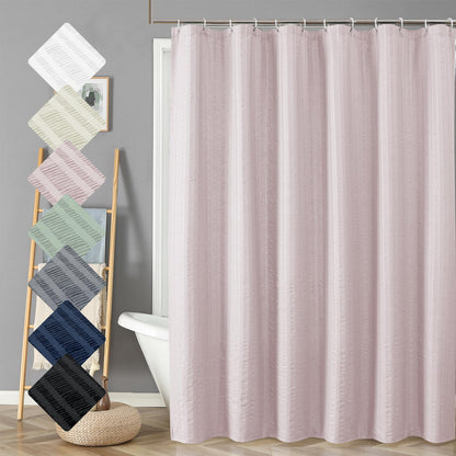 Aiyufeng Moga Sage Green Shower Curtain - 3D Embossed Textured Shower Curtains for Bathroom, Luxury Polyester Cloth Bath Curtain, 72Wx72H, Green