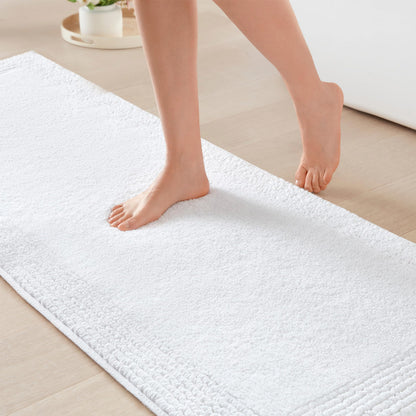 Madison Park Splendor Reversible 100% Cotton Bath Rug, 20 x 30, White