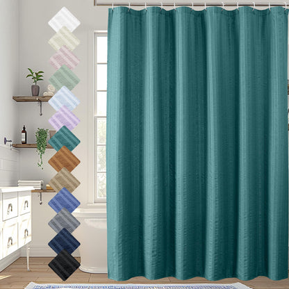 Aiyufeng Moga Sage Green Shower Curtain - 3D Embossed Textured Shower Curtains for Bathroom, Luxury Polyester Cloth Bath Curtain, 72Wx72H, Green