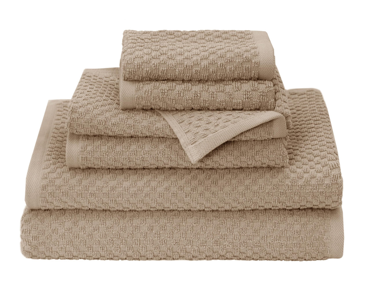 COTTON CRAFT Euro Spa Waffle Weave Bath Towels - Set of 4 Linen Towels