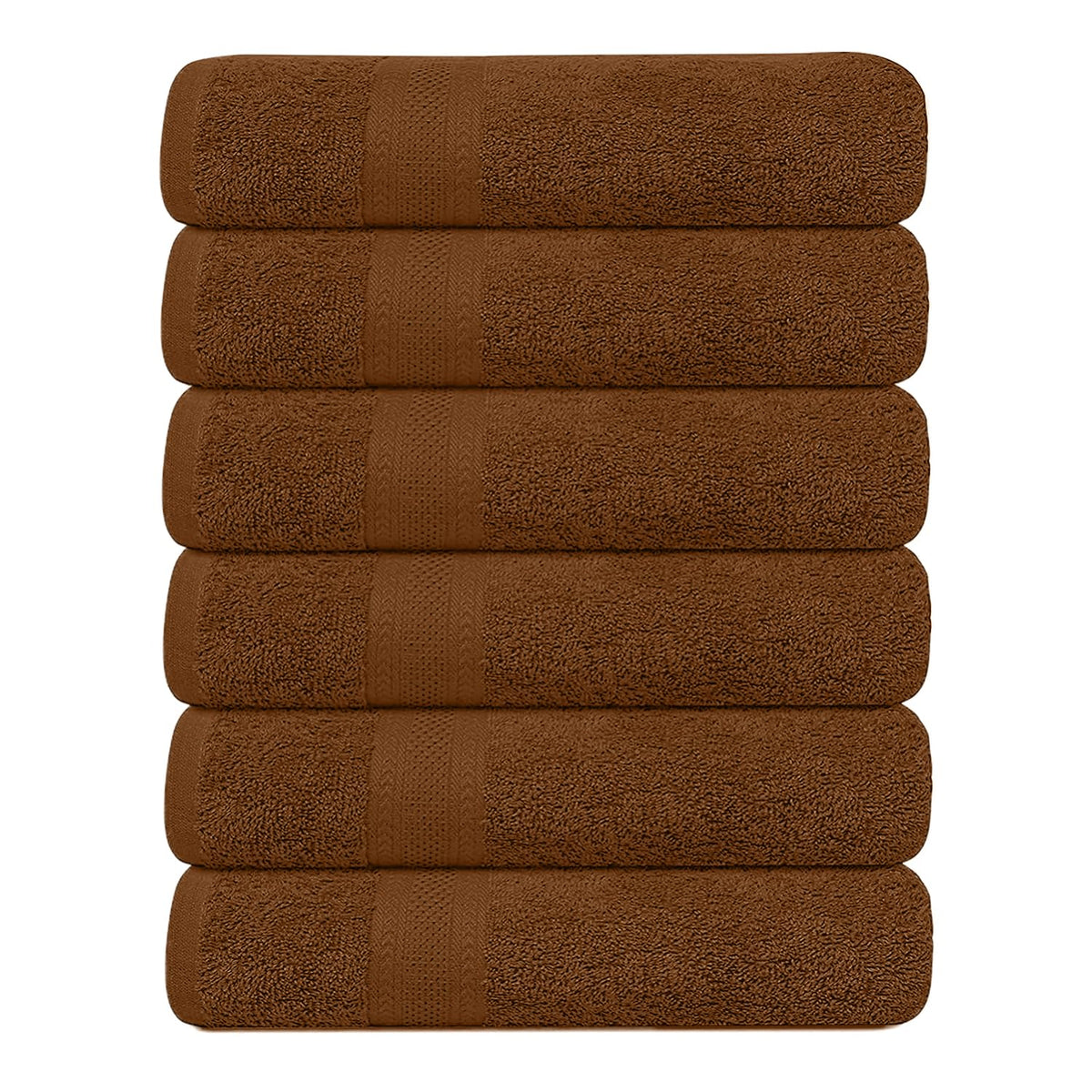 KAHAF COLLECTION 6 Pack Bath Towels Set (27 x 54 Inches) 100% Ring Spun Cotton, Lightweight, Quick Dry, Highly Absorbent Towels Multicolor, (27x54) Inches