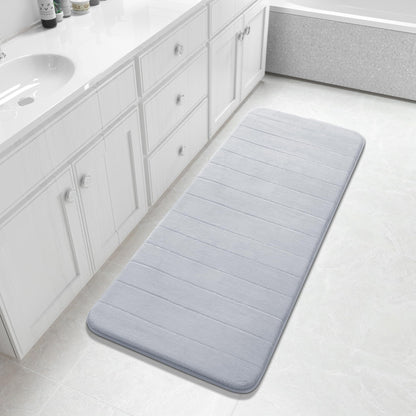 Yimobra Memory Foam Bath Mat, Super Soft & Absorbent Bathroom Rug, Grey