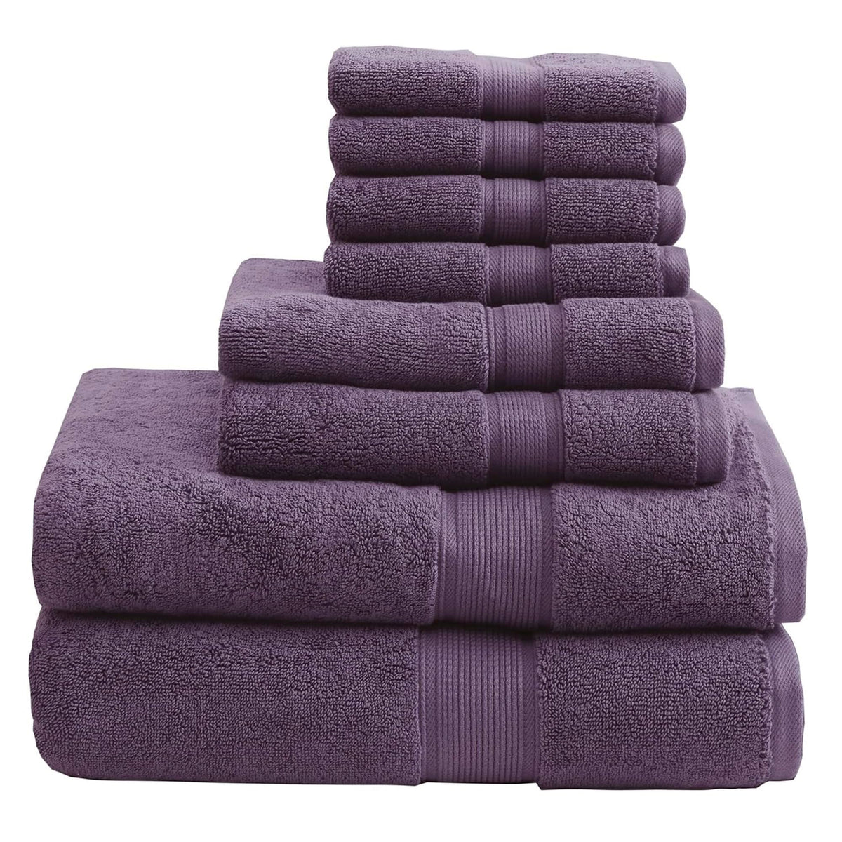Madison Park 800GSM 100% Cotton Bathroom Bath Towel Set of 8, Natural