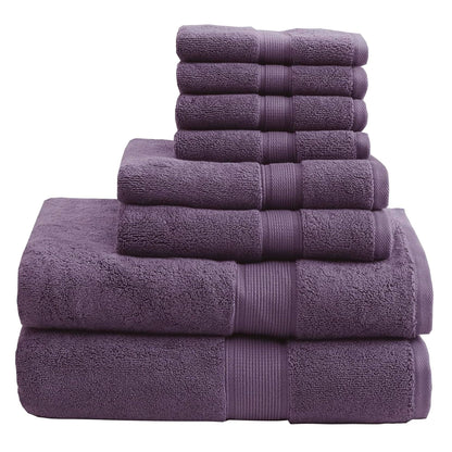 Madison Park 800GSM 100% Cotton Bathroom Bath Towel Set of 8, Natural