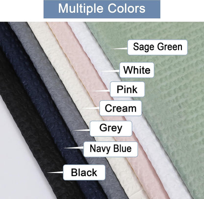 OWENIE Pink Shower Curtain for Bathroom 72x72 Inch, 3D Embossed Textured Waffle Fabric Shower Curtains, Soft Hotel Farmhouse Style, Water Repellent, Machine Washable, Pink, 72" W x 72" L