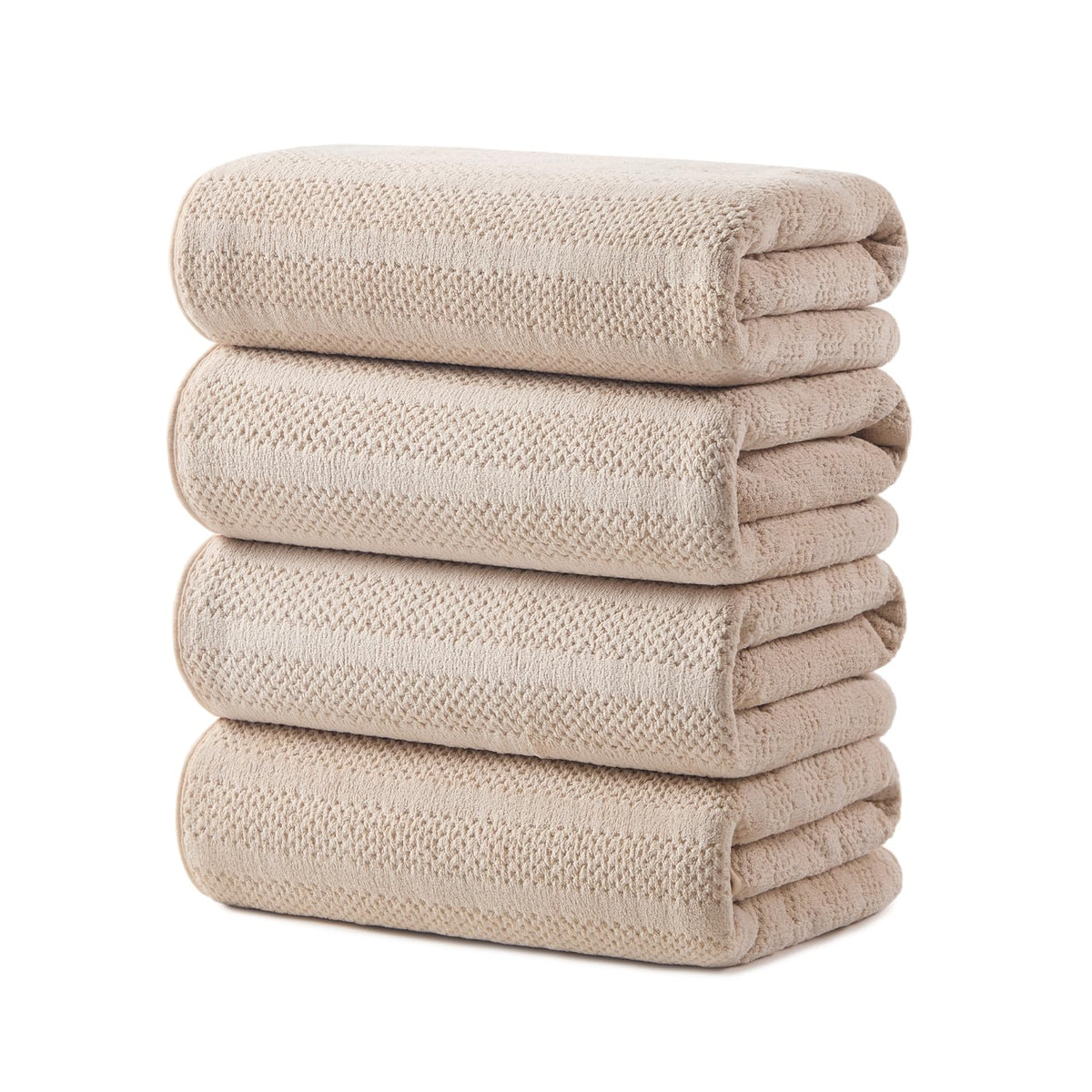 ecolook Microfiber Bath Towels Set of 4, 31 x 63 Inch Extra Large Bath Towel Set, Super Soft & Highly Absorbent, Quick Dry Lightweight Towels for Bathroom, Gym, Spa, Pool & Travel, Gray