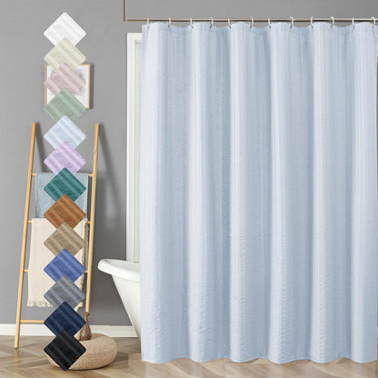 Aiyufeng Moga Sage Green Shower Curtain - 3D Embossed Textured Shower Curtains for Bathroom, Luxury Polyester Cloth Bath Curtain, 72Wx72H, Green
