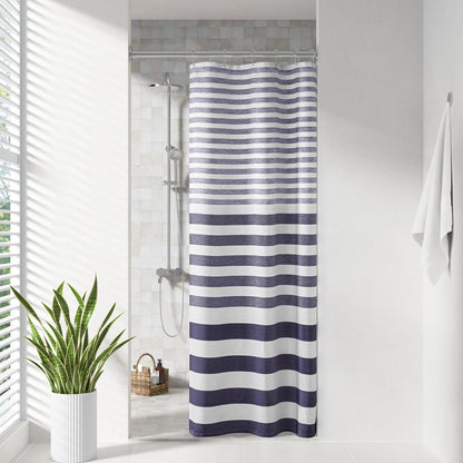 Madison Park Spa Waffle Shower Curtain for Bathroom, 72 x 72, Grey