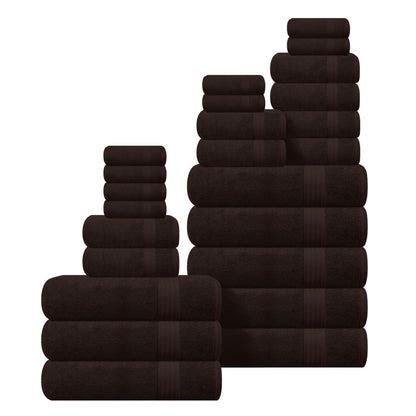 GLAMBURG Ultra Soft 8-Piece Towel Set - 100% Pure Ringspun Cotton, Contains 2 Oversized Bath Towels 27x54, 2 Hand Towels 16x28, 4 Wash Cloths 13x13 - Ideal for Everyday use, Hotel & Spa - Pink