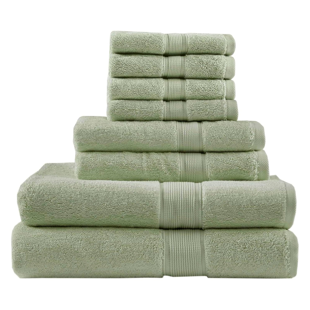Madison Park 800GSM 100% Cotton Bathroom Bath Towel Set of 8, Natural