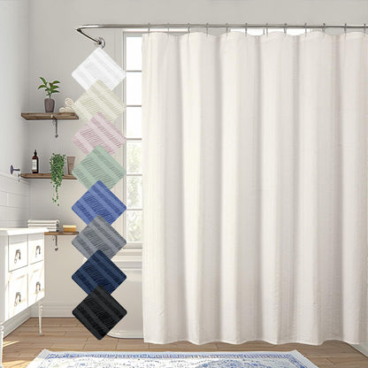 Aiyufeng Moga Sage Green Shower Curtain - 3D Embossed Textured Shower Curtains for Bathroom, Luxury Polyester Cloth Bath Curtain, 72Wx72H, Green