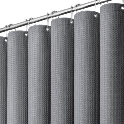 Dynamene Waffle Shower Curtain 256 GSM Heavy Duty Fabric 72"x72" Sage Green