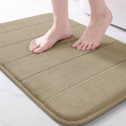 Yimobra Memory Foam Bath Mat, Super Soft & Absorbent Bathroom Rug, Grey