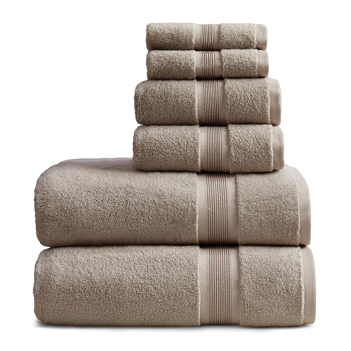 Springtree Home Luxury Bamboo Rayon Plush Bath Towel Set | 4-Pack | White
